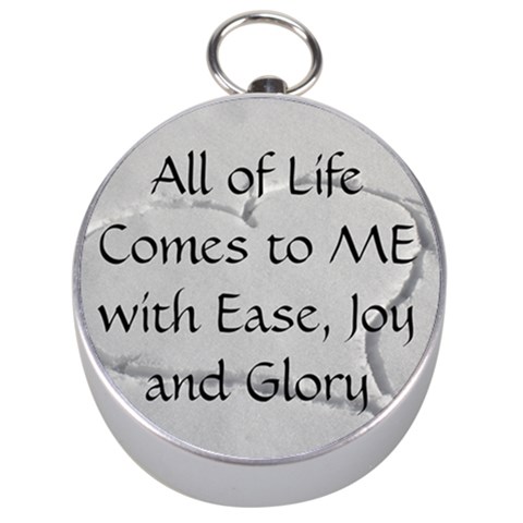 All of Life Come to Me with Ease Joy And Glory 2 Silver Compasses from ArtsNow.com Front