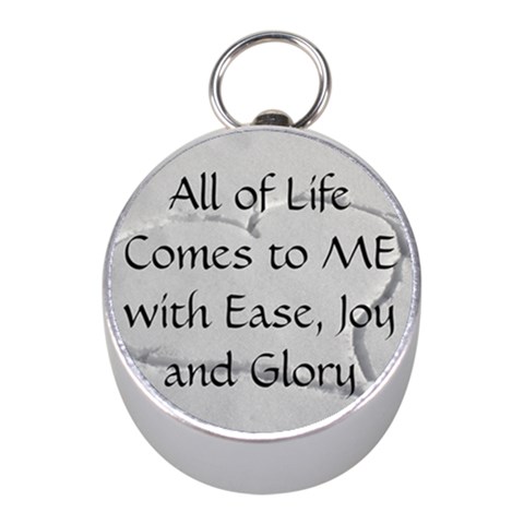 All of Life Come to Me with Ease Joy And Glory 2 Mini Silver Compasses from ArtsNow.com Front