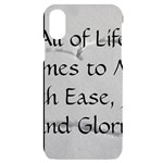 All of Life Come to Me with Ease Joy And Glory 2 iPhone X/XS Black UV Print Case
