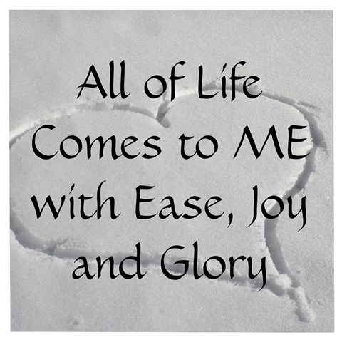 All of Life Come to Me with Ease Joy And Glory 2 Wooden Puzzle Square from ArtsNow.com Front
