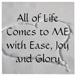 All of Life Come to Me with Ease Joy And Glory 2 Wooden Puzzle Square