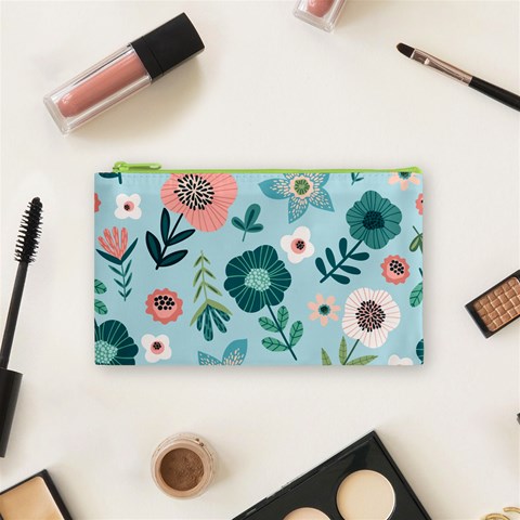 Flower Cosmetic Bag (Small) from ArtsNow.com Front