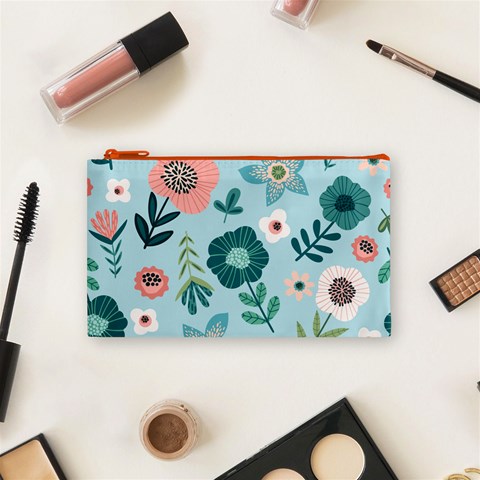 Flower Cosmetic Bag (Small) from ArtsNow.com Front