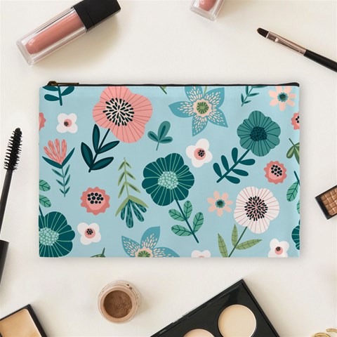 Flower Cosmetic Bag (Large) from ArtsNow.com Front