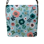 Flower Flap Closure Messenger Bag (L)