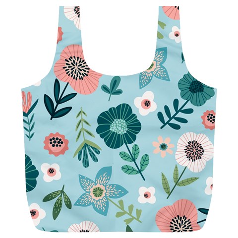 Flower Full Print Recycle Bag (XL) from ArtsNow.com Front