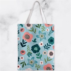 Flower Zipper Classic Tote Bag from ArtsNow.com Back