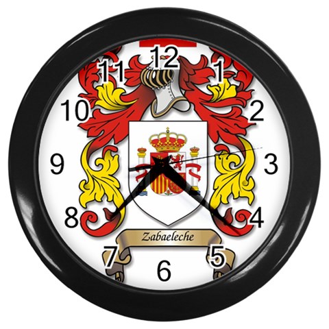 Zabaeleche Coat of Arm Wall Clock (Black) from ArtsNow.com Front