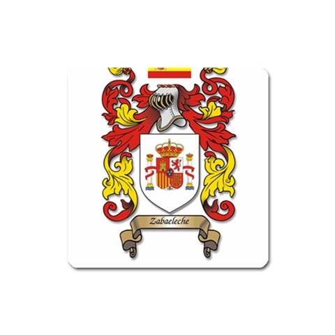 Zabaeleche Coat of Arm Square Magnet from ArtsNow.com Front