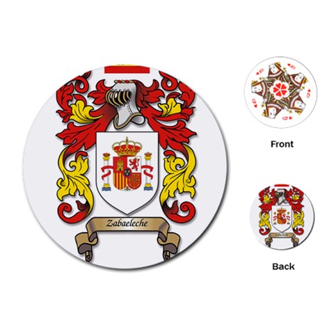Zabaeleche Coat of Arm Playing Cards Single Design (Round) from ArtsNow.com Front