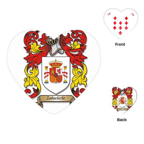 Zabaeleche Coat of Arm Playing Cards Single Design (Heart) from ArtsNow.com Front