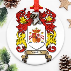 Zabaeleche Coat of Arm Round Ornament (Two Sides) from ArtsNow.com Back