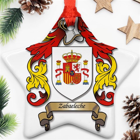 Zabaeleche Coat of Arm Star Ornament (Two Sides) from ArtsNow.com Front