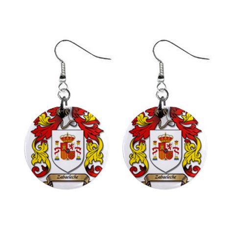 Zabaeleche Coat of Arm Mini Button Earrings from ArtsNow.com Front