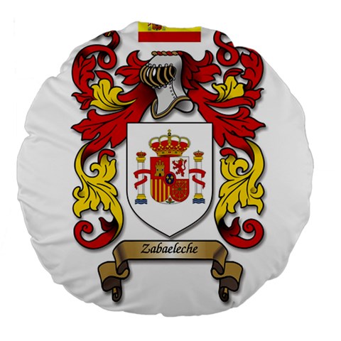 Zabaeleche Coat of Arm Large 18  Premium Flano Round Cushions from ArtsNow.com Front
