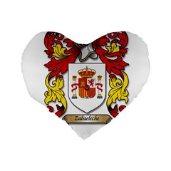 Zabaeleche Coat of Arm Standard 16  Premium Flano Heart Shape Cushions from ArtsNow.com Back