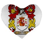 Zabaeleche Coat of Arm Large 19  Premium Flano Heart Shape Cushions