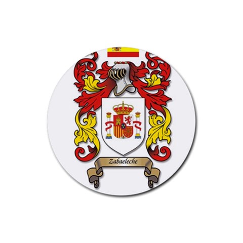 Zabaeleche Coat of Arm Rubber Coaster (Round) from ArtsNow.com Front