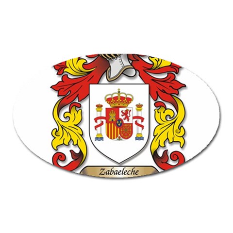 Zabaeleche Coat of Arm Oval Magnet from ArtsNow.com Front