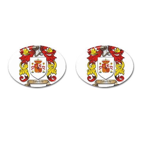 Zabaeleche Coat of Arm Cufflinks (Oval) from ArtsNow.com Front(Pair)
