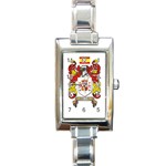 Zabaeleche Coat of Arm Rectangle Italian Charm Watch