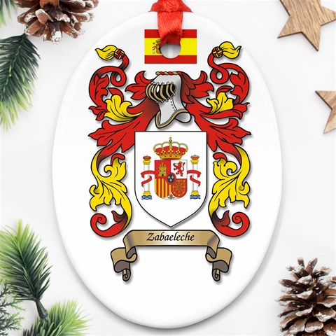 Zabaeleche Coat of Arm Ornament (Oval) from ArtsNow.com Front