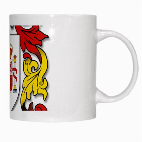 Zabaeleche Coat of Arm White Mugs from ArtsNow.com Right
