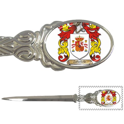 Zabaeleche Coat of Arm Letter Opener from ArtsNow.com Front