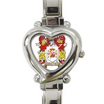 Zabaeleche Coat of Arm Heart Italian Charm Watch