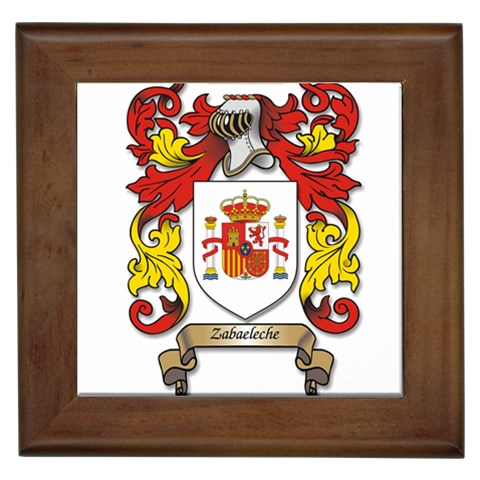 Zabaeleche Coat of Arm Framed Tile from ArtsNow.com Front
