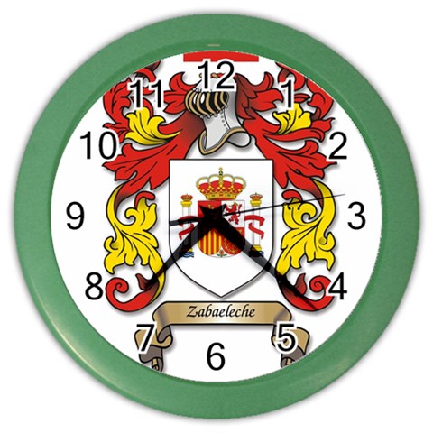 Zabaeleche Coat of Arm Color Wall Clock from ArtsNow.com Front