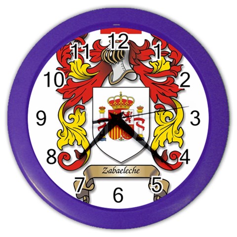 Zabaeleche Coat of Arm Color Wall Clock from ArtsNow.com Front