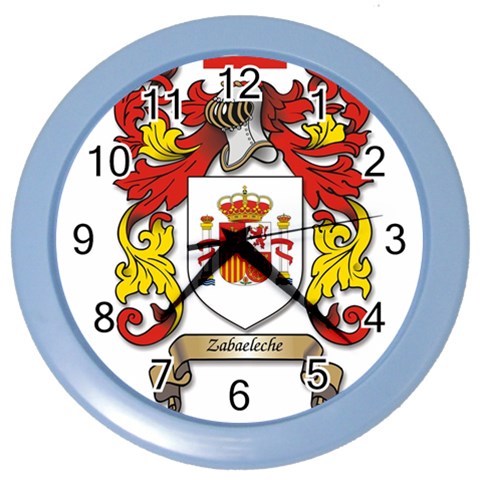 Zabaeleche Coat of Arm Color Wall Clock from ArtsNow.com Front