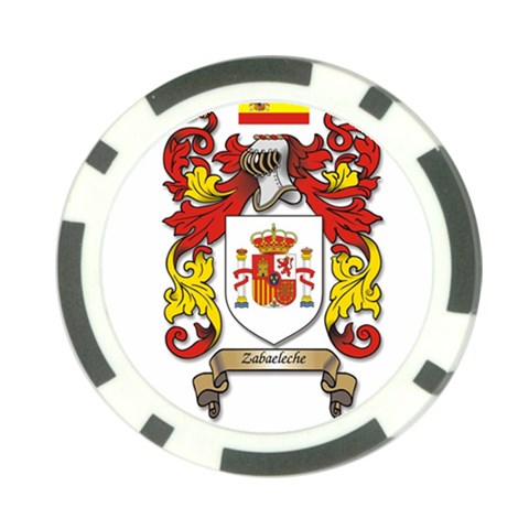 Zabaeleche Coat of Arm Poker Chip Card Guard from ArtsNow.com Back