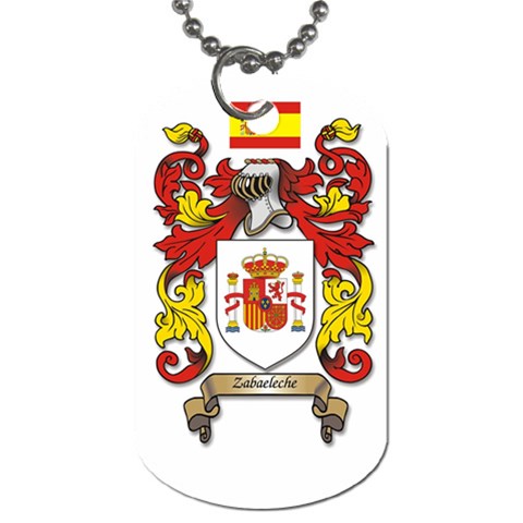 Zabaeleche Coat of Arm Dog Tag (One Side) from ArtsNow.com Front