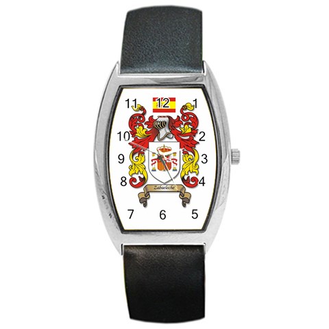 Zabaeleche Coat of Arm Barrel Style Metal Watch from ArtsNow.com Front
