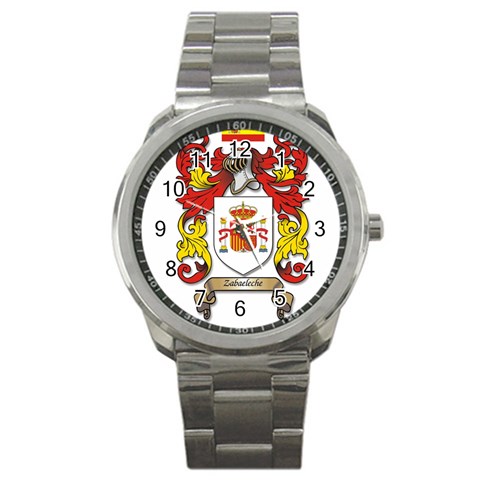 Zabaeleche Coat of Arm Sport Metal Watch from ArtsNow.com Front