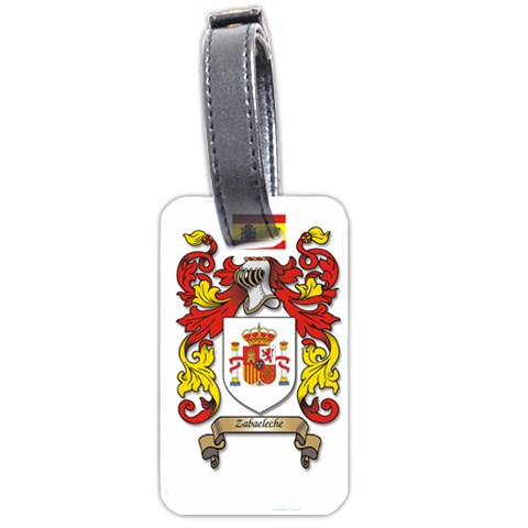 Zabaeleche Coat of Arm Luggage Tag (two sides) from ArtsNow.com Front