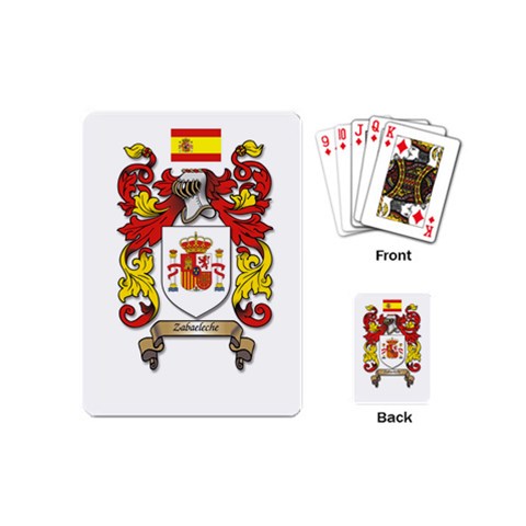 Zabaeleche Coat of Arm Playing Cards Single Design (Mini) from ArtsNow.com Back