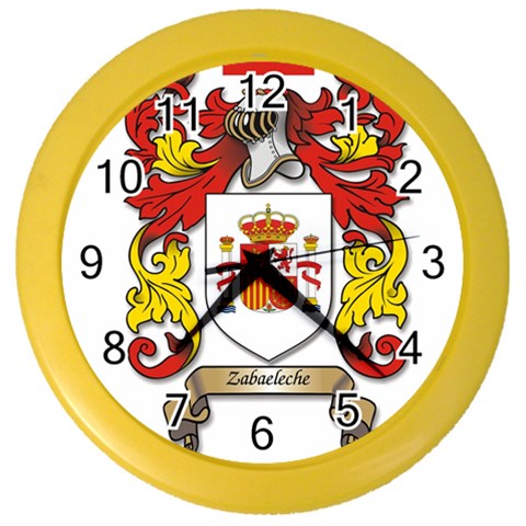 Zabaeleche Coat of Arm Color Wall Clock from ArtsNow.com Front
