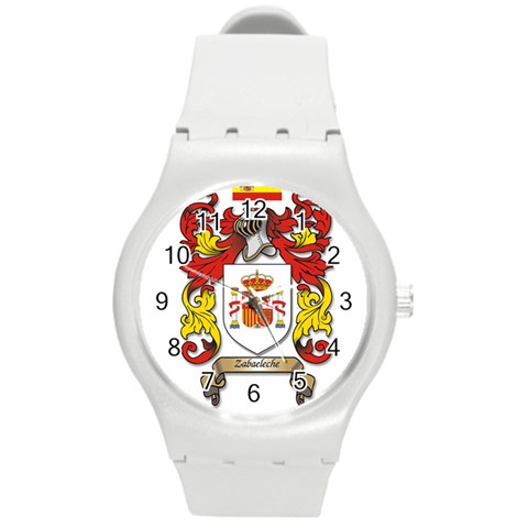 Zabaeleche Coat of Arm Round Plastic Sport Watch (M) from ArtsNow.com Front