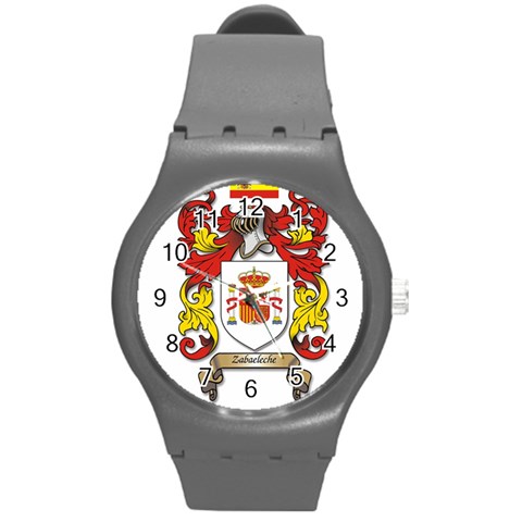 Zabaeleche Coat of Arm Round Plastic Sport Watch (M) from ArtsNow.com Front