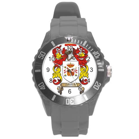 Zabaeleche Coat of Arm Round Plastic Sport Watch (L) from ArtsNow.com Front