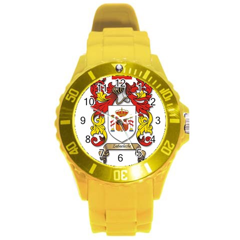 Zabaeleche Coat of Arm Round Plastic Sport Watch (L) from ArtsNow.com Front