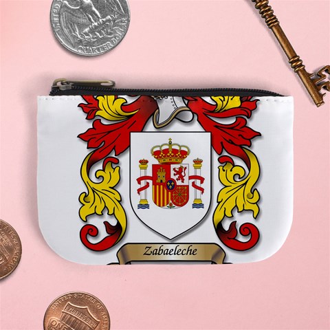Zabaeleche Coat of Arm Mini Coin Purse from ArtsNow.com Front