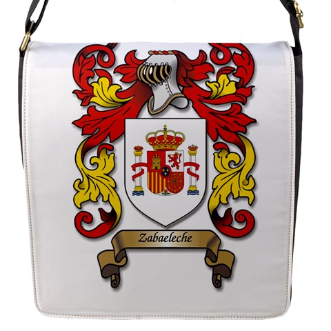 Zabaeleche Coat of Arm Flap Closure Messenger Bag (S) from ArtsNow.com Front