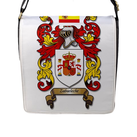 Zabaeleche Coat of Arm Flap Closure Messenger Bag (L) from ArtsNow.com Front