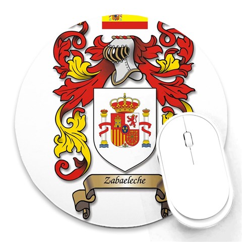 Zabaeleche Coat of Arm Round Mousepads from ArtsNow.com Front