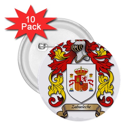 Zabaeleche Coat of Arm 2.25  Buttons (10 pack)  from ArtsNow.com Front