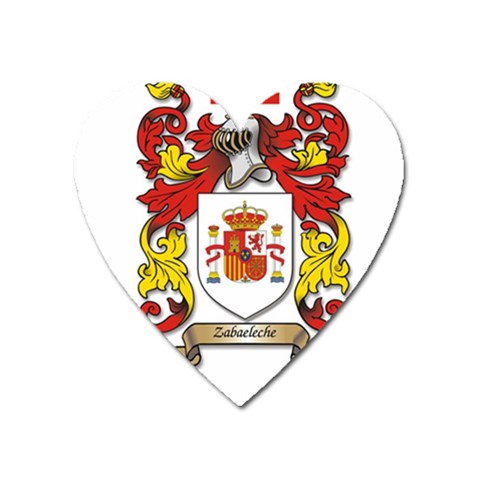 Zabaeleche Coat of Arm Heart Magnet from ArtsNow.com Front